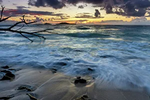 Praslin Prints: Seychelles, Praslin, Anse Kerlan beach, Indian Ocean