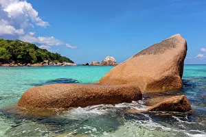 Praslin Prints: Seychelles, Praslin, Anse Lazio beach, Indian Ocean