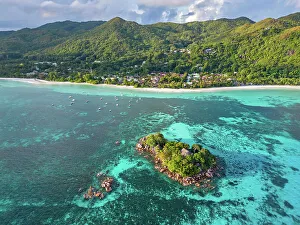 Praslin Prints: Seychelles, Praslin, Anse Volbert village, Indian Ocean