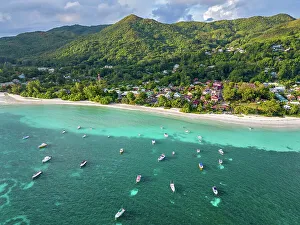 Praslin Prints: Seychelles, Praslin, Anse Volbert village, Indian Ocean