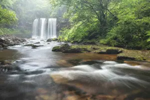 Powys Prints: Sgwd yr Eira, River Hepste, Brecon Beacons National Park, Powys, Wales, UK