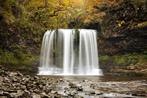 Sgwd yr Eira, Waterfall, Brecon Beacons National Park, Wales, UK