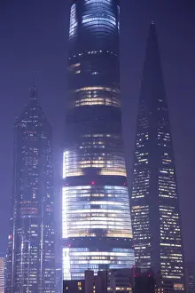 Shanghai Tower, Jin Mao Tower and Shanghai World Finance Center, Pudong, Shanghai, China