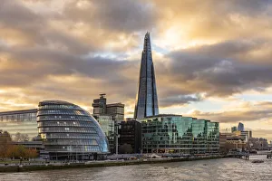 Southwark Prints: The Shard and City Hall, Southwark, London, England, UK