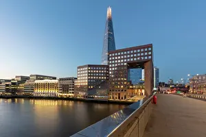 Shard Prints: The Shard from London Bridge, at twilight, London, England