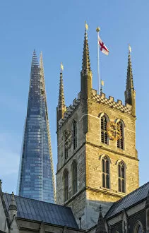 The Shard & Southwark cathedral, London, England, UK