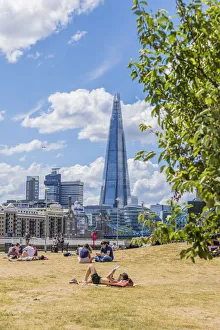 Shard view from Wapping, London, England, Uk