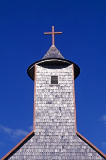 Images Dated 5th February 2009: Shingle covered church typical for Chiloe