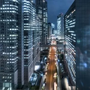 Offices Gallery: Shinjuku skyscraper district at night, Tokyo, Japan