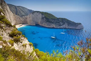 Turquiose Prints: Shipwreck Bay, Zante (Zakynthos), Ionian Islands, Greece