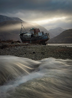 Shipwreck Prints: Shipwreck, Corpach, Fort William, Scotland