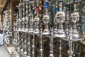 Islamic Cairo Collection: Shisha Pipes, Khan el-Khalili bazaar (Souk), Cairo, Egypt