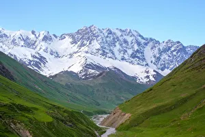 Transcaucasia Prints: Shkhara peak, the highest point in Georgia, Ushguli, Samegrelo-Zemo Svaneti region