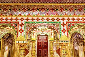 Rajput Architecture Prints: Shoba Niwas, City Palace, Jaipur, Rajasthan, India
