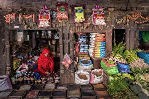 Images Dated 14th September 2023: Shop in Bhaktapur, Kathmandu Valley, Nepal