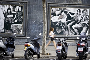 Commerce Prints: Shop in Paseo de Gracia Avenue in Barcelona, Catalonia, Spain