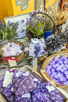 Images Dated 4th August 2015: Shop selling typical lavender products in Valensole, Provence, France