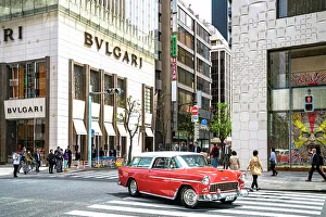 World Prints: Shopping in Ginza, Tokyo, Kanto, Japan