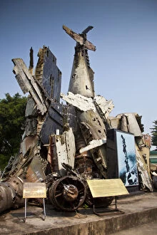 Aeroplane Gallery: Shot down planes sculpture, Vietnam Military History Museum, Ba Dinh district, Hanoi