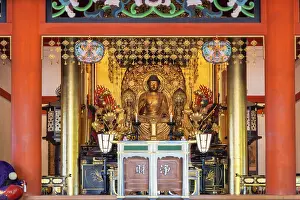 Tohoku Prints: Shrine in main hall of Motsu-ji Temple (UNESCO World Heritage Site)