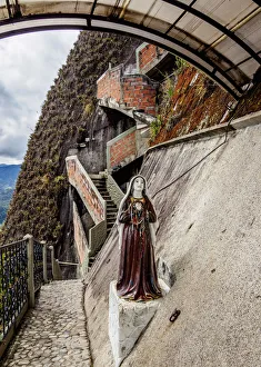 Virgin Mary Prints: Shrine to the Virgin Mary, El Penon de Guatape, Rock of Guatape, Antioquia Department