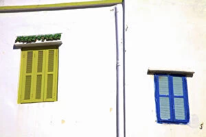 Images Dated 28th May 2015: Shuttered Windows on Colonial Building, Tangier, Morocco, North Africa