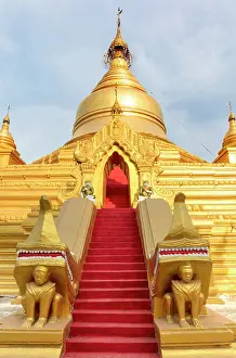 Bagan Prints: Shwezigon Pagoda, Bagan, Myanmar (Burma), Asia