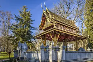 Gilded Prints: Siamese temple Thai-Sala in the spa gardens of Bad Homburg vor der Hohe