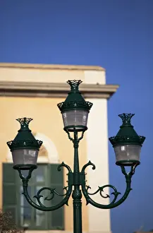 Post Prints: Sicily, Italy, Western Europe; Lamp post in the Trapanis historical core