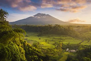 Volcanoes Prints: Sidemen valley, Rendang, Karangasem Regency, Bali, Indonesia