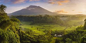 Volcanoes Prints: Sidemen valley, Rendang, Karangasem Regency, Bali, Indonesia
