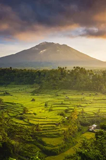 Volcanoes Prints: Sidemen valley, Rendang, Karangasem Regency, Bali, Indonesia