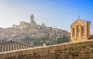 Tuscany Prints: Siena, Tuscany, Italy, Europe. View of the Siena Cathedral