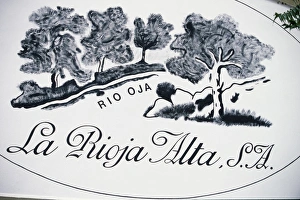 Label Prints: Sign for La Rioja Alta winery