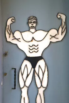 Signage for Gym, Rabat, Morocco, North Africa