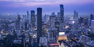 Images Dated 17th September 2018: Silom and Sathorn skyline, Bangkok, Thailand