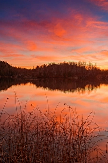 Fresh Water Prints: Simon Lake at sunset, Greater Sudbury, Ontario, Canada