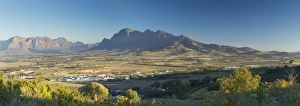 Simonsberg Mountain and Paarl Valley, Paarl, Western Cape, South Africa