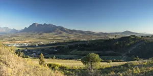 Simonsberg Mountain and Paarl Valley, Paarl, Western Cape, South Africa