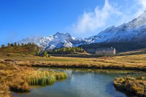 Wallis Prints: Simplon Hospice with Wasenhorn, Simplon pass, Valais, Switzerland