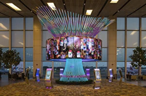 Images Dated 23rd October 2015: Singapore, Changi, Singapore Changi International Airport, Digital Destiny Tree