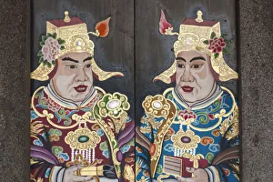 Singapore, Chinatown, Thian Hock Keng Temple, temple paintings