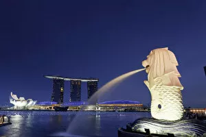 Singapore, Merlion Park, Merlion Fountain