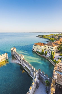 Lakeside Prints: Sirmione, lake Garda, Brescia province, Lombardy, Italy
