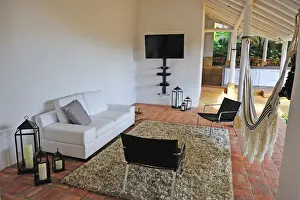 Seating Prints: Sitting area at Posada La Nube, Colonial Town Barichara, Colombia, South America