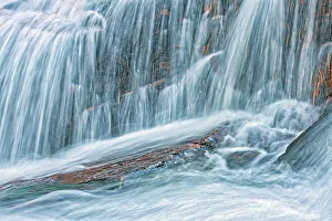 Rosseau Prints: Skeleton River at Hatchery Falls in autumn, Near Rosseau, Ontario, Canada