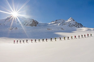 Sport Gallery: Ski mountaineers in the hochniochferner glacier, Austria, Europe