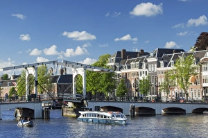 Skinny Bridge (Magere Brug) on Amstel River, Amsterdam, Netherlands
