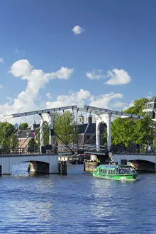 Skinny Bridge (Magere Brug) on Amstel River, Amsterdam, Netherlands