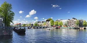 West European Prints: Skinny Bridge (Magere Brug) on Amstel River, Amsterdam, Netherlands